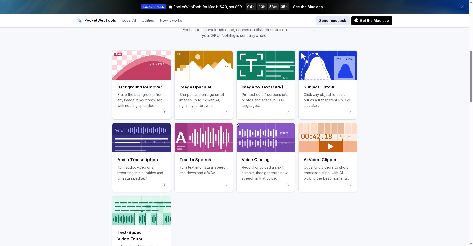 PocketWebTools tools