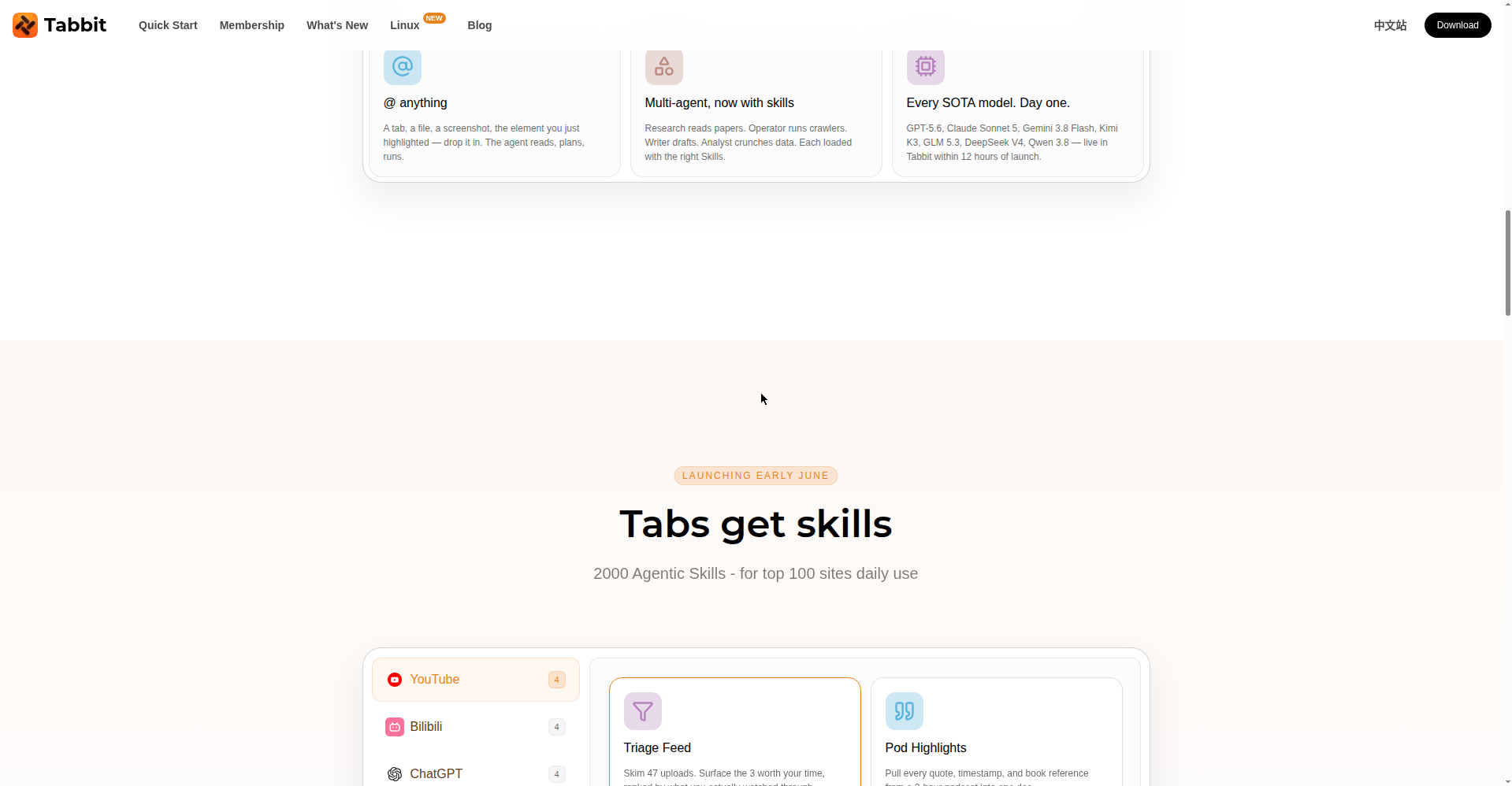Supported AI models aur skills